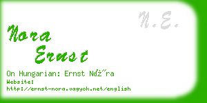 nora ernst business card